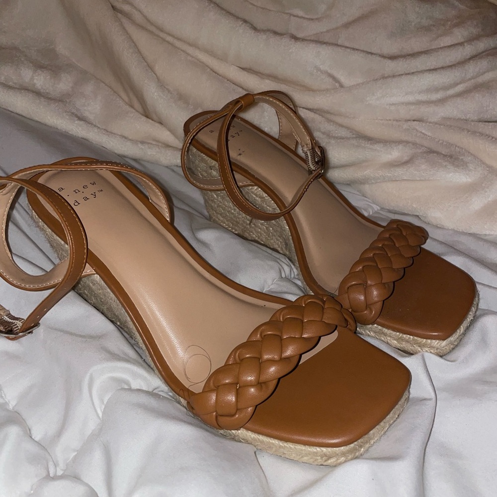 Brown Espadrille Wedges